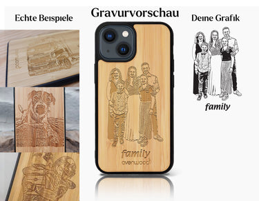 INDIVIDUELL iPhone 13 Mini Bambus-Kunststoff